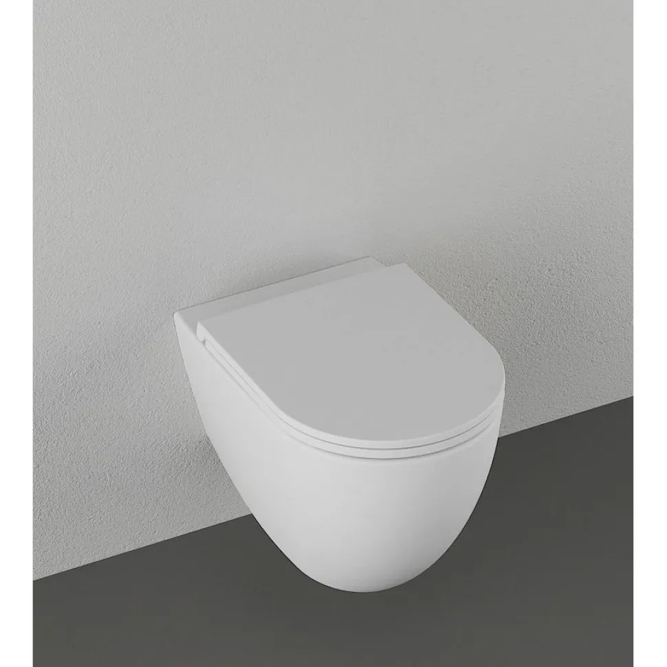 Seinä-WC-istuin Interia Infinity Rimless, huuhtelukaulukseton, matta, eri värejä