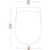 Seinä-WC-istuin Lavabo File 2.0, huuhtelukaulukseton, valkoinen