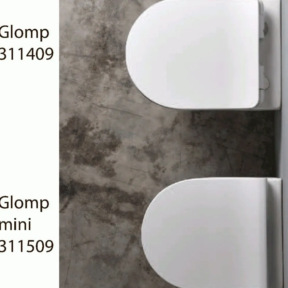 Seinä-WC-istuin Lavabo Glomp Mini, huuhtelukaulukseton, matta, eri värejä
