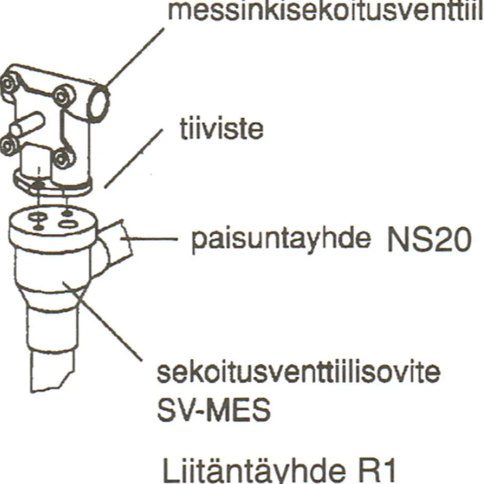 Sekoitusventtiilin sovite Jäspi 22 mm