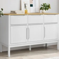 Senkki FLORO valkoinen 114x43x74 cm täysi mänty (74024)