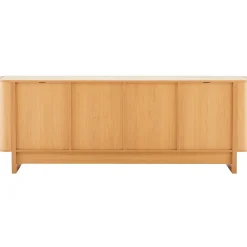Senkki Home4You MORBEN 202,5x42xK75 cm, tammikoristeinen melamiini, beige