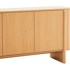 Senkki Home4You MORBEN 202,5x42xK75 cm, tammikoristeinen melamiini, beige
