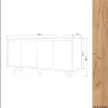Senkki Linento Furniture Shans tammi/valkoinen