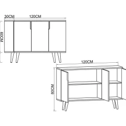 Senkki Linento Furniture Verona 120, leveys 120cm