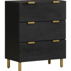 senkki Musta 60x33x75 cm suunniteltu puu (17651)