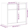 Senkki SAUDA tammenvärinen 80x43x75,5 cm täysi mänty (77600)