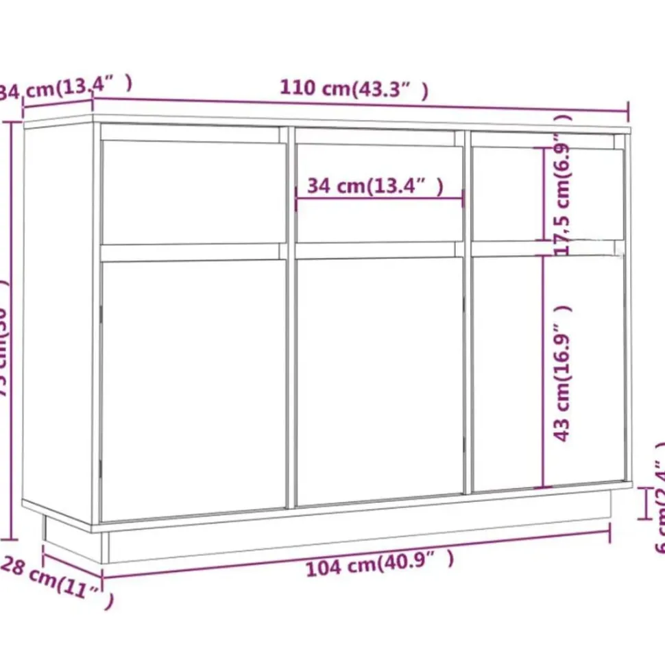 Senkki 110x34x75cm eri värejä