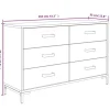 Senkki 110x35x70 cm mänty musta
