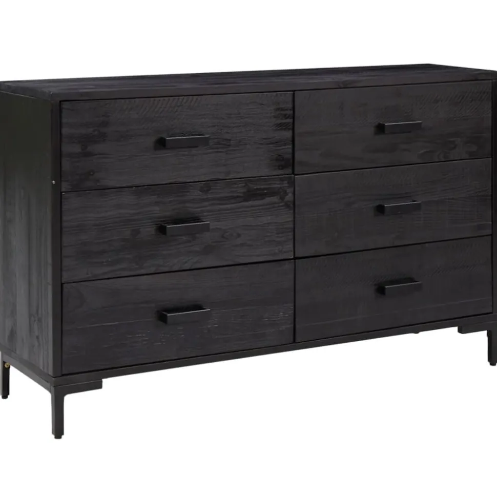 Senkki 110x35x70 cm mänty musta
