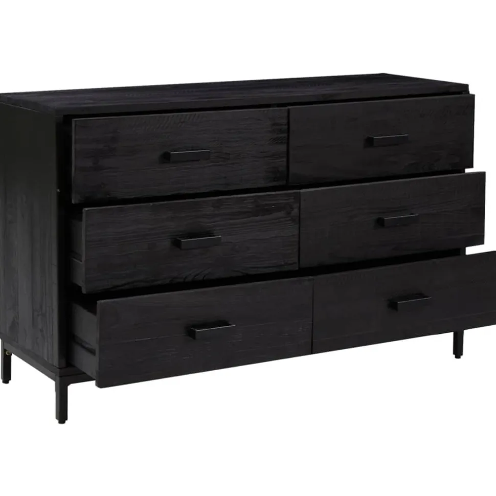 Senkki 110x35x70 cm mänty musta