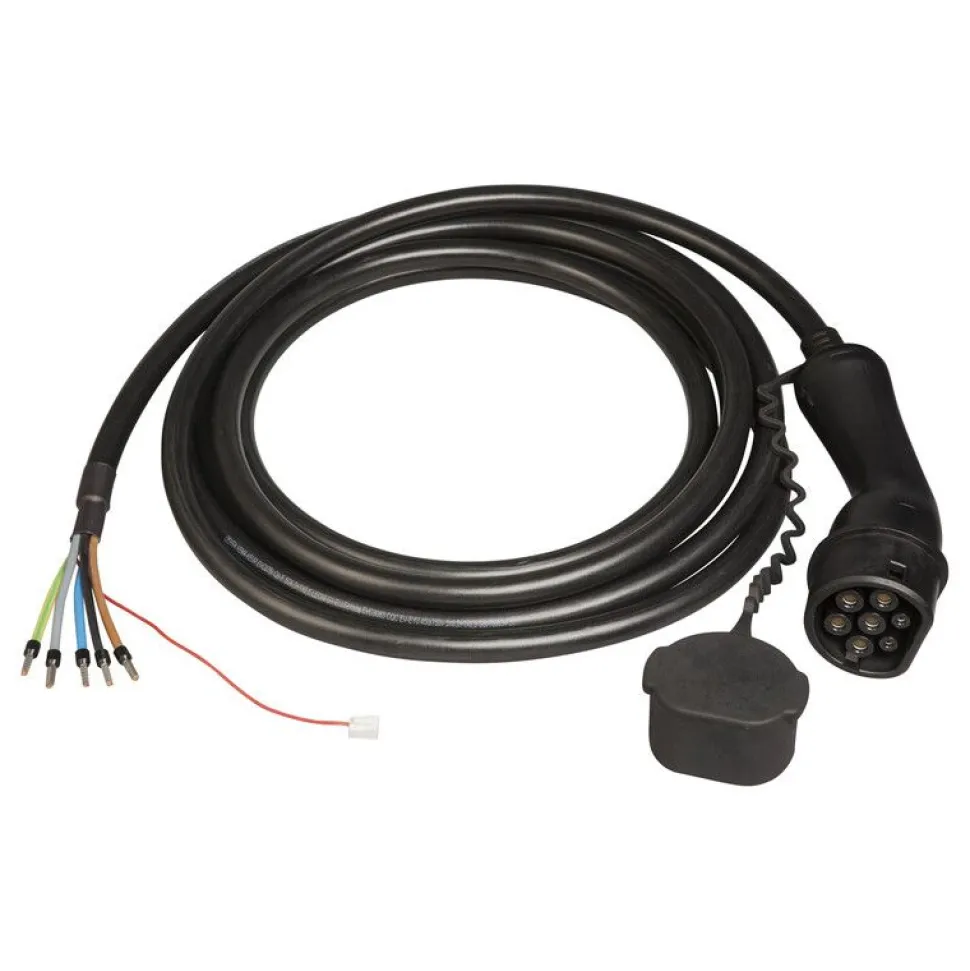 Sähköauton latauskaapeli ABB Terra AC, Type2, 3-vaihe, 32A, 5m kaapeli, varaosa Terra AC W22-G5-R-C-0 sekä Terra AC W22-G5-RD-MC-0 latausasemiin