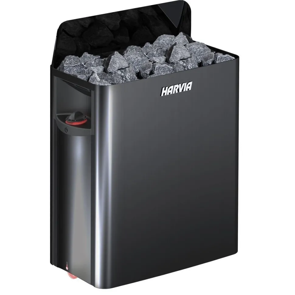 Sähkökiuas Harvia The Wall SW60 Black Steel 6 kW 5-8 m³ kiinteä ohjaus