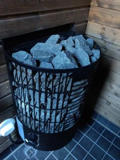 Sähkökiuas Mondex Teno M 9 kW 8-13 m³ kiinteä ohjaus musta