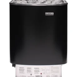 Sähkökiuas Narvi NM 900 9,0 kW 9-15 m³ kiinteä ohjaus musta