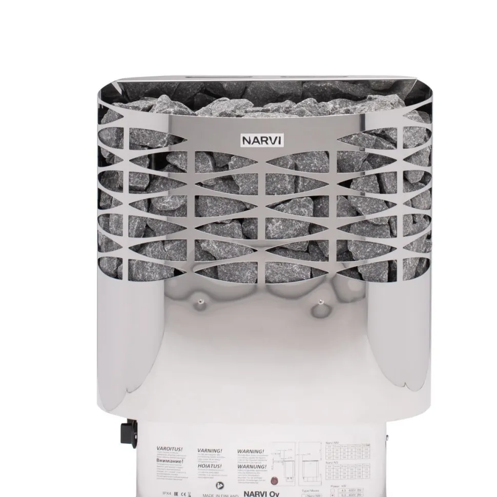 Sähkökiuas Narvi NS 9 kW 8-14 m³ kiinteä ohjaus eri värejä