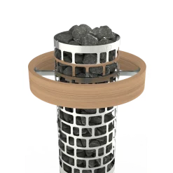 Sähkökiuas SAWO Aries Round 6 kW 5-8 m³ kiinteä ohjauskeskus