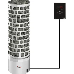 Sähkökiuas SAWO Aries Round Ni2 9 kW 8-13 m³ erillinen ohjaus