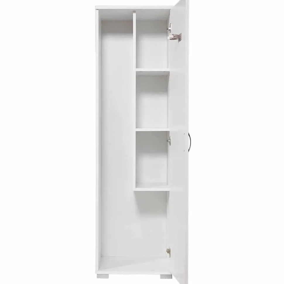 Siivouskaappi Linento Furniture Tuval 063, leveys 50cm, korkeus 176cm, valkoinen