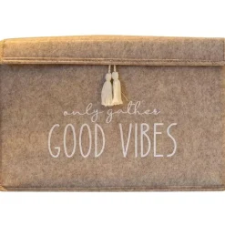 Säilytyskori Linento Good Vibes, 35x23x23cm, kerma
