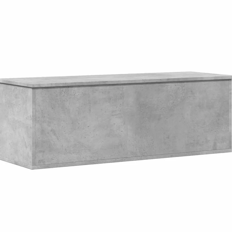 Säilytyslaatikko betoninharmaa 102x35x35 cm tekninen puu (40691)