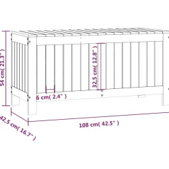 Säilytyslaatikko täysi mänty, 108x42,5x54 cm, eri värejä (28151)