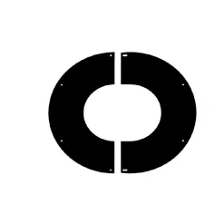 Sisäkaton peitelevy Jeremias, musta, 16-30 astetta, Ø150 mm