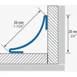 Sisäkulmalistan sisäkulmapala Euroshrink kolmisuuntainen rst i3w-211s 26mm, eri värejä
