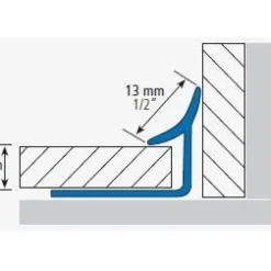 Sisäkulmapala Euroshrink sisäkulmalistaan alumiini i-191a, 9mm, eri värejä