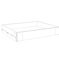 Sisälaatikko Ideal Keittiöt hidasteilla matala eri kokoja harmaa