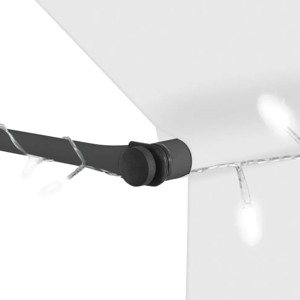 Sisäänkelattava markiisi ledillä 300 cm kerma