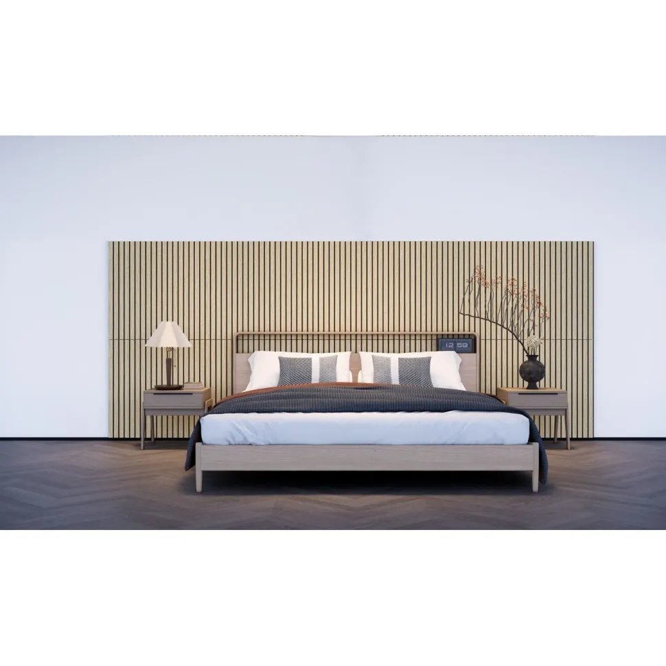 Sisustuslevy/akustiikkalevy Evella Slim Line Easy 60, 9x594x600mm, tammiviilu, tarrakiinnitteinen