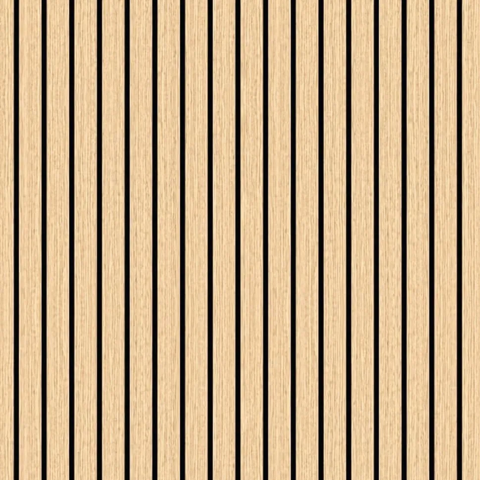 Sisustuslevy/akustiikkalevy Evella Slim Line Easy 60, 9x594x600mm, tammiviilu, tarrakiinnitteinen