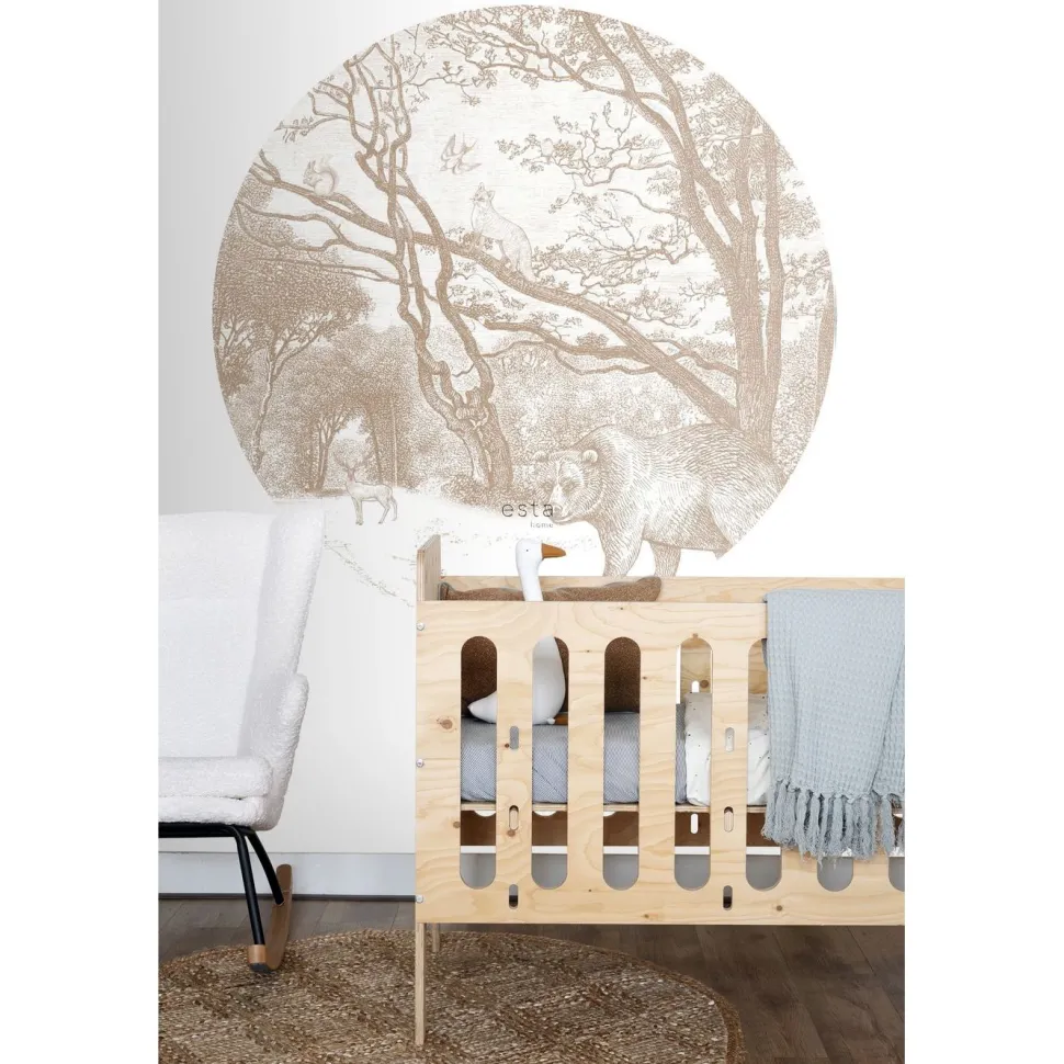 Sisustustarra Esta Forest Friends 159072, karhu, beige, eri kokoja