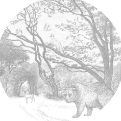 Sisustustarra Esta Forest Friends 159070, karhu, harmaa, eri kokoja