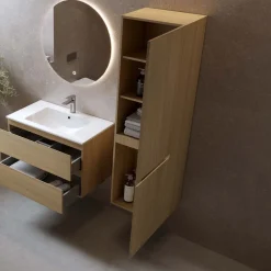 Sivukaappi Bathlife Eufori, 450x1500x350mm, vaalea tammi