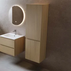 Sivukaappi Bathlife Eufori, 450x1500x350mm, vaalea tammi