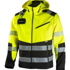 Softshell-takki Dimex 6099 huomioväri stretch tuulenpitävä vettähylkivä