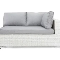 Sohvan päätymoduuli Bahamas vasen valkoinen/harmaa