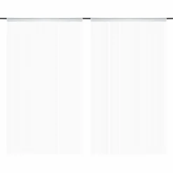 String-verhot 2 kpl 100x250 cm valkoinen