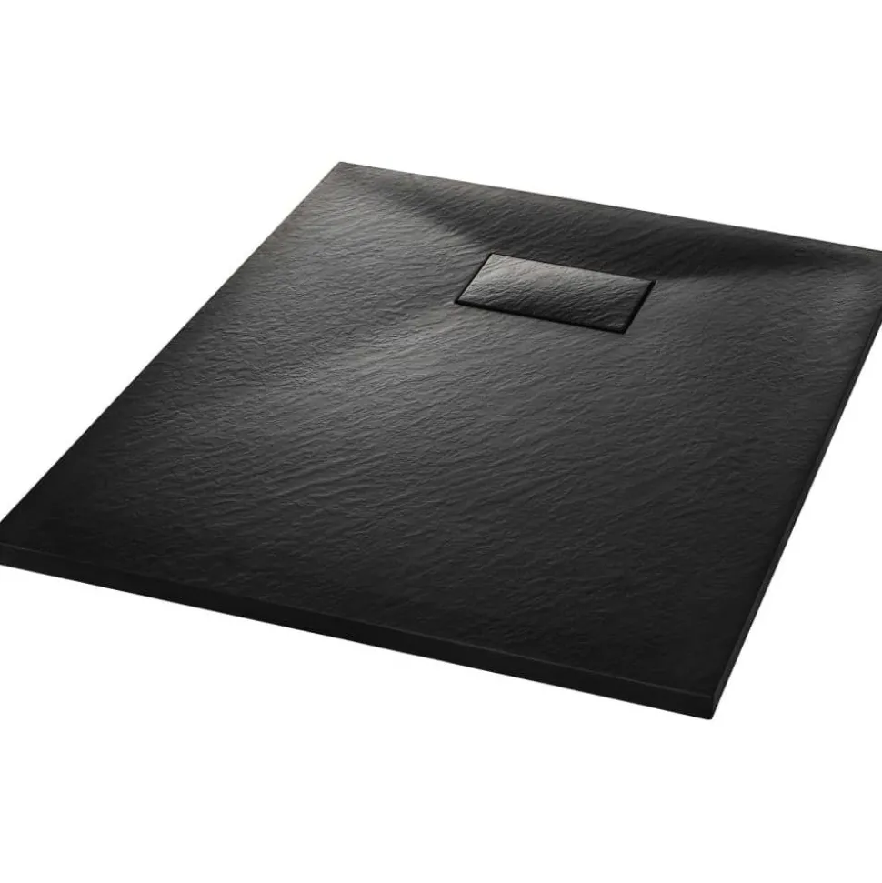 Suihkualusta 90x70 cm SMC musta