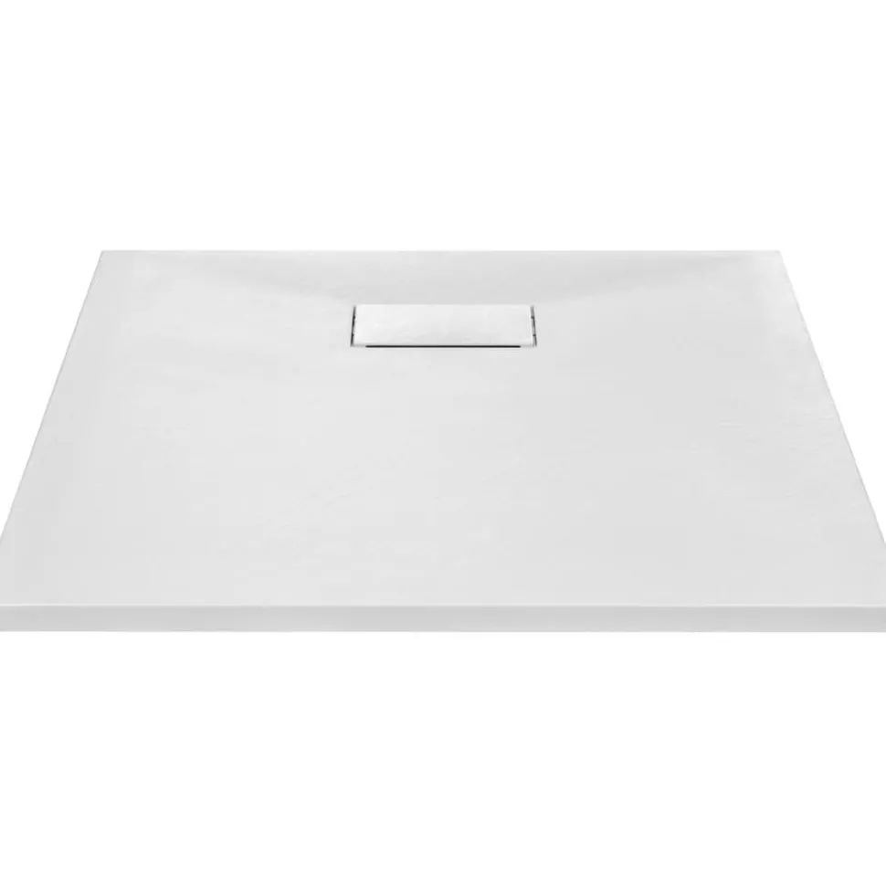 Suihkualusta 90x70 cm SMC valkoinen