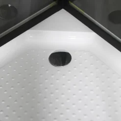 Suihkukaappi Bathlife Betrakta 900x900 mm suora musta kehys