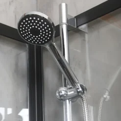Suihkukaappi Bathlife Betrakta 900x900 mm suora musta kehys