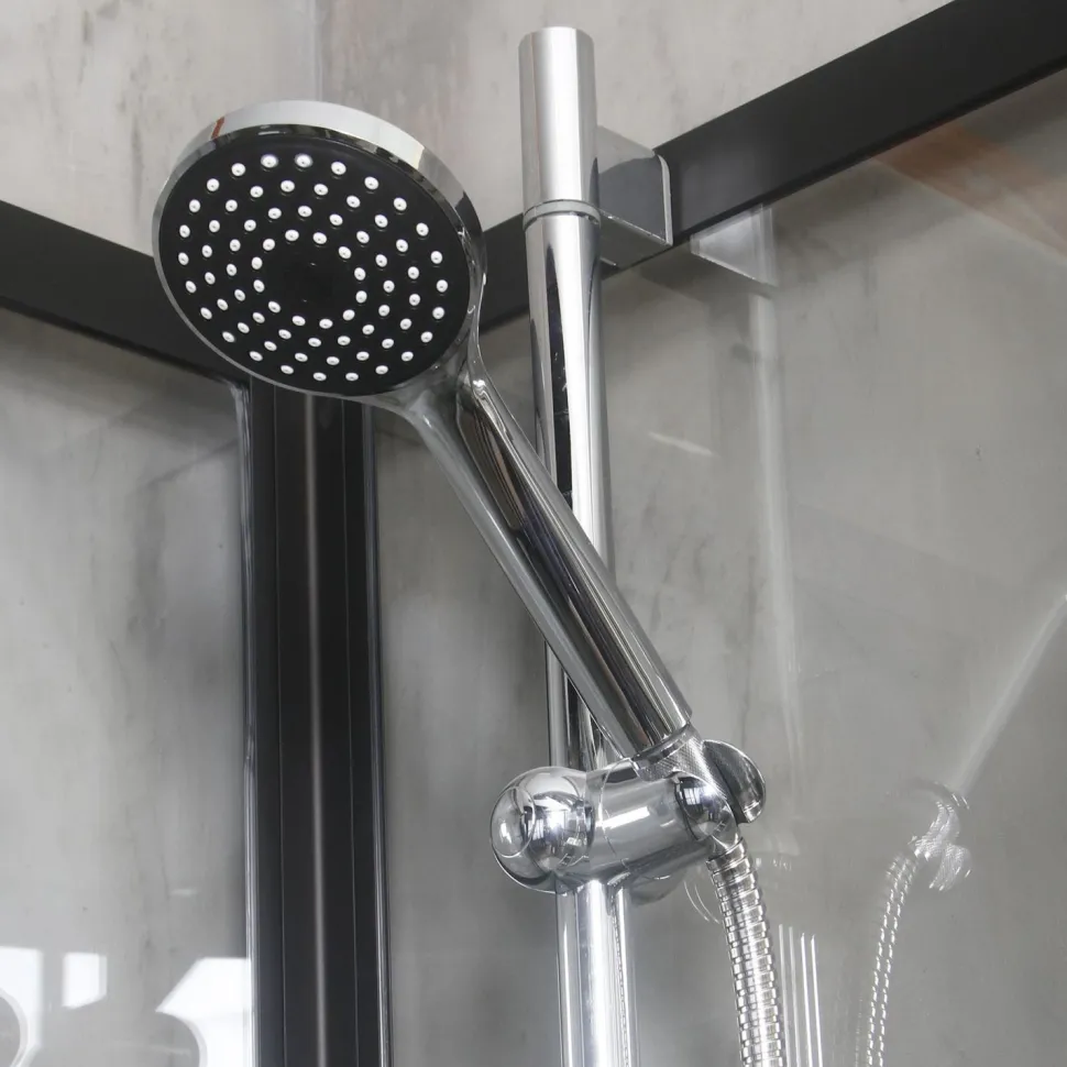 Suihkukaappi Bathlife Betrakta 900x900 mm suora musta kehys