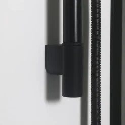 Suihkukaappi Bathlife Betrakta 800x800 mm pyöreä musta kehys valkoinen suihkuseinä