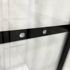 Suihkukaappi Bathlife Betrakta, 70x90cm / 90x70cm, suora, kirkas lasi, musta kehys