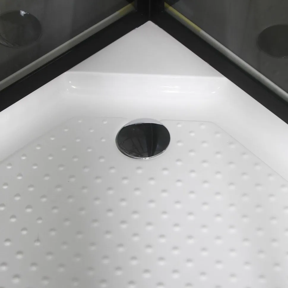 Suihkukaappi Bathlife Betrakta 900x900 mm pyöreä musta kehys