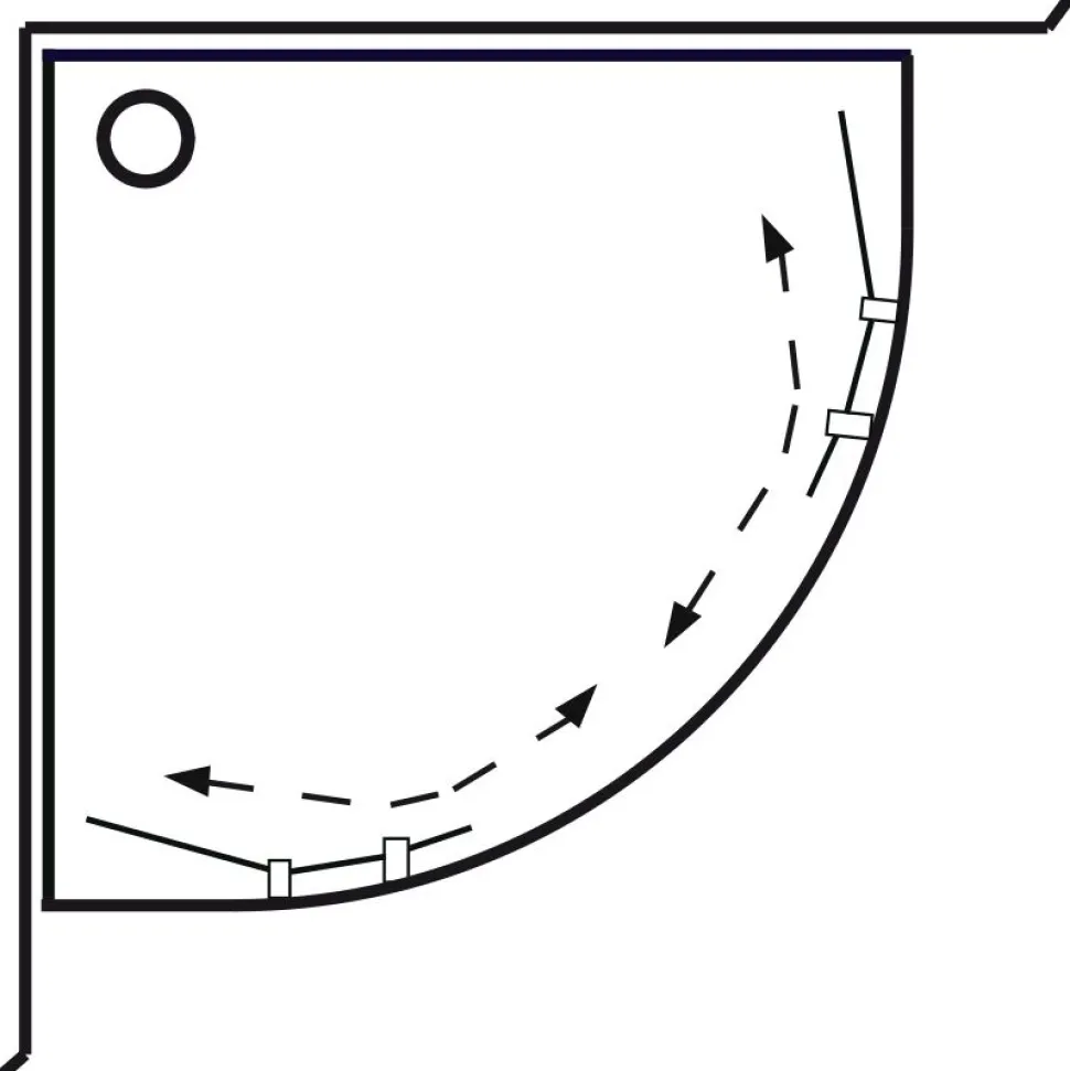 Suihkukaappi Hafa Polaris Round 79 oikea