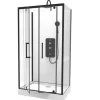 Suihkukaappi Harma Urban, 800x1100mm, musta, kirkas lasi
